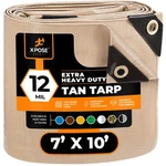 Heavy Duty Tan Poly Tarp 7' X 10' - Multipurpose Protective Cover Durable, .... Fixed Price $44.80.