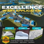 Tarponix Brown Poly Tarp 12'x16' 5 Mil Waterproof Cover. Fixed Price $44.99.