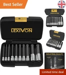 Lexivon Extra Long 10-piece Triple Square Bit Socket Set For European Vehicles. Fixed Price $68.46.