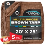 Tarponix 20'x25' Brown 5 Mil Tarp. Fixed Price $57.59.