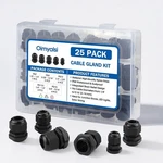 25-pack Cable Gland Kit Ip68 Waterproof Nylon Cord Grip Pg7-pg16 Black. Fixed Price $11.83.