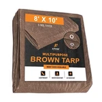 Multipurpose Protective Cover Brown Poly Tarp 8' X 10' - Durable, Water Resis.... Fixed Price $26.89.