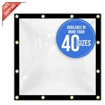 All-weather Clear Tarp, 6' H X 8' W With Grommets For Patios And Greenhouses. Fixed Price $137.56.