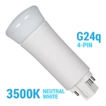 S29859 Led Cfl Pl Replacement Vertical Bulb 9w 4-pin G24q 3500k Neutral White. Fixed Price $12.95.