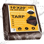 Winpull Tarp 10x20ft, 16 Mil Heavy Duty Large Tarps, Waterproof With Bra.... Fixed Price $50.30.