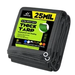 Tarpware 10x12 Ft 25mil Ultra-heavy Duty Waterproof Silicone Tarp Black. Fixed Price $83.16.