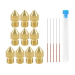 Aokin 10 Pcs 0.6mm 3d Printer Nozzles Mk8 Extruder And 5. Fixed Price $9.96.