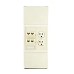 Hubbell Wdb4pac6-2 4-port Angled Cat6 Jack Wall Plate & Duplex Receptacle. Fixed Price $24.49.
