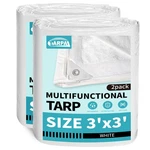 Tarpal 3x3 Feet Small Tarp Waterproof Feet(2-pack)-finished Size, White. Fixed Price $14.76.