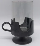Sale *5 Corning Glas-snap Mugs Black Base Glassware 8oz Hot Cold Plus 3 Holders. Fixed Price $11.99.