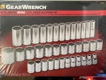 Gearwrench 80730 37 Piece 1/2" Drive 12 Point Standard & Deep Metric Socket Set. Fixed Price $140.00.