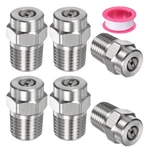 6 Pack Surface Clean Tips - 15 Degree 1/4" Npt Male Pressure Washer Nozzles Clea. Fixed Price $26.73.