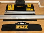 (1)dewalt Tracksaw, 59 &120 (2)tracks, (4) Dewalt Track Attachments !. Fixed Price $950.00.