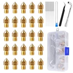 Comgrow 25pcs Mk8 Ender 3 V2 Nozzles 0.4mm, 3d Printer Brass Hotend With. Fixed Price $16.41.