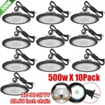10 Pack 500w Ufo Led High Bay Light Shop Industrial Commercial Factory Warehouse. Fixed Price $289.99.