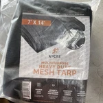 Xpose Safety Heavy Duty Mesh Tarp, 7 X 14 Multipurpose Black Protective Cover. Fixed Price $55.00.