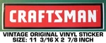 Craftsman Tools - Vintage Original Vinyl Decal Sticker Automotive Racing. Fixed Price $7.94.