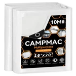 Campmac White Heavy Dut Waterproof Tarp 16' X 20', 10 16 Ft 20 Ft,. Fixed Price $61.90.