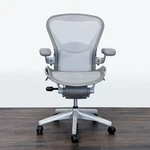 Herman Miller Aeron Ergonomic Office Chair - Light Gray Mesh. Fixed Price $1359.00.
