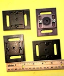Lot Of 4 Oriel 3" X 2" Baseplates Model 14439 With Adjustable Top Plate. Fixed Price $33.00.