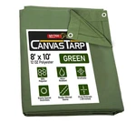 Mytee Products 8' X 10' Green Canvas Tarp 12oz Heavy 10', (1 Pc). Fixed Price $64.99.