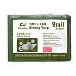 Chaojin Heavy Duty Waterproof Tarp 9-mil W/ Metal Grommets 12'x16' Green. Fixed Price $31.38.
