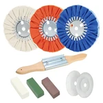 Qzattcaen 9 Pcs Airway Buffing Wheel Kit 8 Inch Polishing 12plys, Multi 9pcs. Fixed Price $59.65.