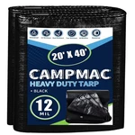 Black Tarps Heavy Duty Waterproof 20x40, 12 Mil Thick, High Durability, Rip A.... Fixed Price $123.64.