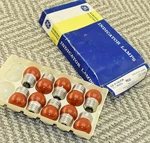 (10 Bulbs) - Vintage Ge General Electric 12-7 1/2s Clear Indicator Lamp 7.5w Nos. Fixed Price $58.88.