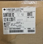Sumitomo Sumitube B2 1/2inx 200ft Heat Shrink Tubing, White. Fixed Price $60.00.