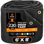 Xpose Safety Heavy Duty Mesh Tarp, 6 X 8 Multipurpose Black Protective Cover. Fixed Price $31.99.