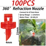 100pcs 90360 Male Barbed Thread Refraction Micro Nozzles Garden Greenhouse Drip. Fixed Price $10.71.