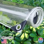 Evalotnebu Clear Tarp 10x20 Ft - 14 Mil Pvc Tarps Grommets Heavy Duty. Fixed Price $166.38.