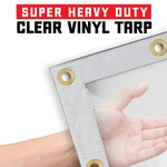 Heavy Duty Waterproof Clear Tarp With Grommets Transparent Pvc Vinyl Tarpaulin. Fixed Price $84.95.