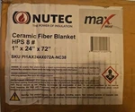 Nutec Max Wool Ceramic Fiber Blanket Hps 8# 1"x24"x72". Fixed Price $35.00.