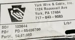 York Wire & Cable #14awg Mg Mica Glass High Temperature Lead 450c/600v /10ft. Fixed Price $29.99.