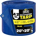 Boen 4.2 Mil 20' X Blue Poly Tarp Waterproof Multi-purpose Cover For Outdo. Fixed Price $70.10.