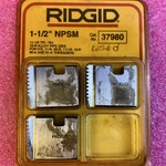 Ridgid 37840 1-1/4" Npsm Alloy 12r Pipe Threading Dies, Missing 1 Die. Fixed Price $20.00.