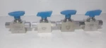 Four Very Clean & Tested Hoke 7165f4y Ss 3-way Ball Valves 500 Psi 1/2" Port. Fixed Price $200.00.
