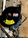 Mechanical Chain Hoist Made In Usa With Warning Label & American Flag Sticker. Fixed Price $200.00.