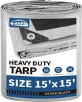 Tarpal 15x15 Feet Tarps Silver 10.5mil Multipurpose Protective Cover Heavy Duty. Fixed Price $59.59.