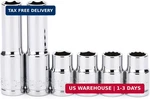 Casoman 6 Pieces 3/8-inch Drive Impact Socket Set, Deep & Shallow, 10mm, Metric,. Fixed Price $12.23.
