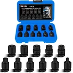 Jeuclel 11pcs 3/8" Drive Impact Bits Sockets Set, Tapered Male Square Onesize. Fixed Price $32.73.