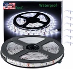 16.4ft/5m White Led Strip Lights, Waterproof & Cuttable 300 Smd 2835 Tape, 6000k. Fixed Price $19.66.