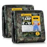 Sunlitap 2 Pack Camouflage Tarp 8' X 8x10ft 2pack, Camo - 5 Mil Light Duty. Fixed Price $36.40.