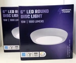 Medinah Power 6" Led Round Disc Light 15 Watt/1000 Lumens Dimmable (2 Pk). Fixed Price $22.49.
