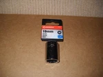 New Crescent 1/2 Inch Drive 19mm Metric 12 Point Regular Socket On Hanger. Fixed Price $6.50.