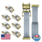 Saluinoki 8pack E-track Straps Ratchet Etrack Strap Truck Tie Down Heavy. Fixed Price $107.71.