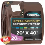 Tarponix 20'x40' Brown/white 20 Mil Tarp. Fixed Price $229.99.