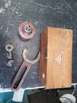 Vintage Blue Point Cylinder Ridge Reamer W/wooden Box Snap On Tool Usa. Fixed Price $44.99.
